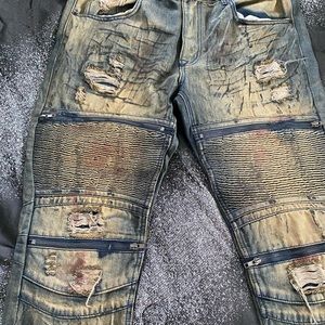 Denim jeans with wash